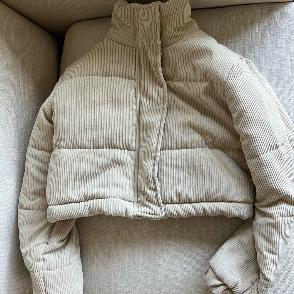 Beige crop jacket